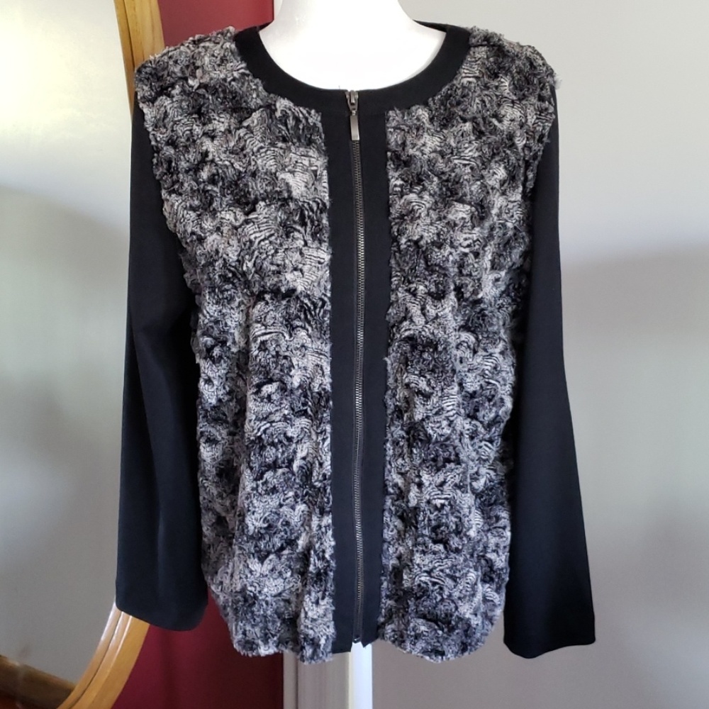 Alfred Dunner super soft faux fur jacket/sweater